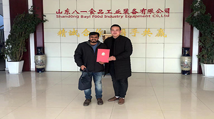 印度客戶參觀工廠及技術(shù)交流